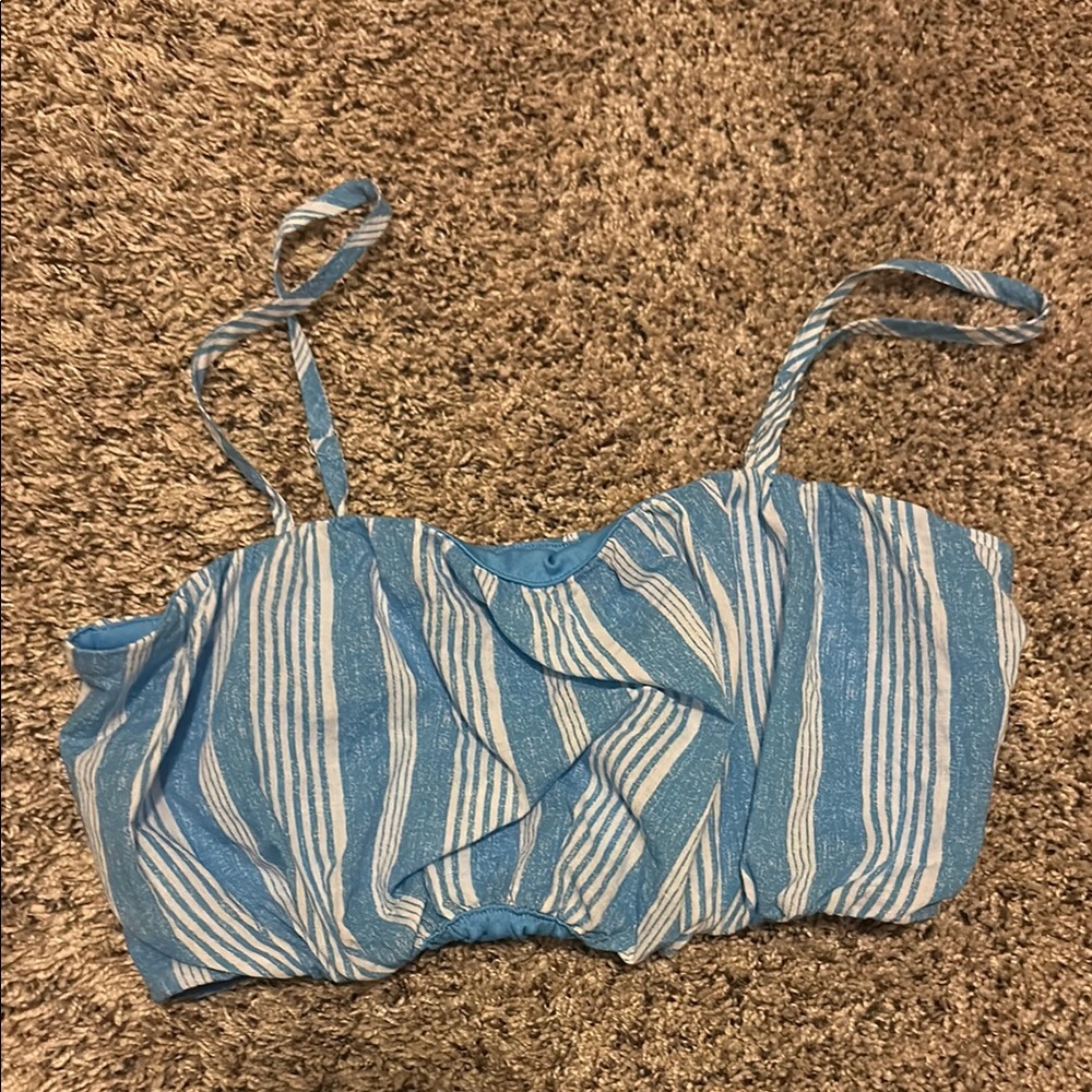 Target Blue and White Striped Bralette
